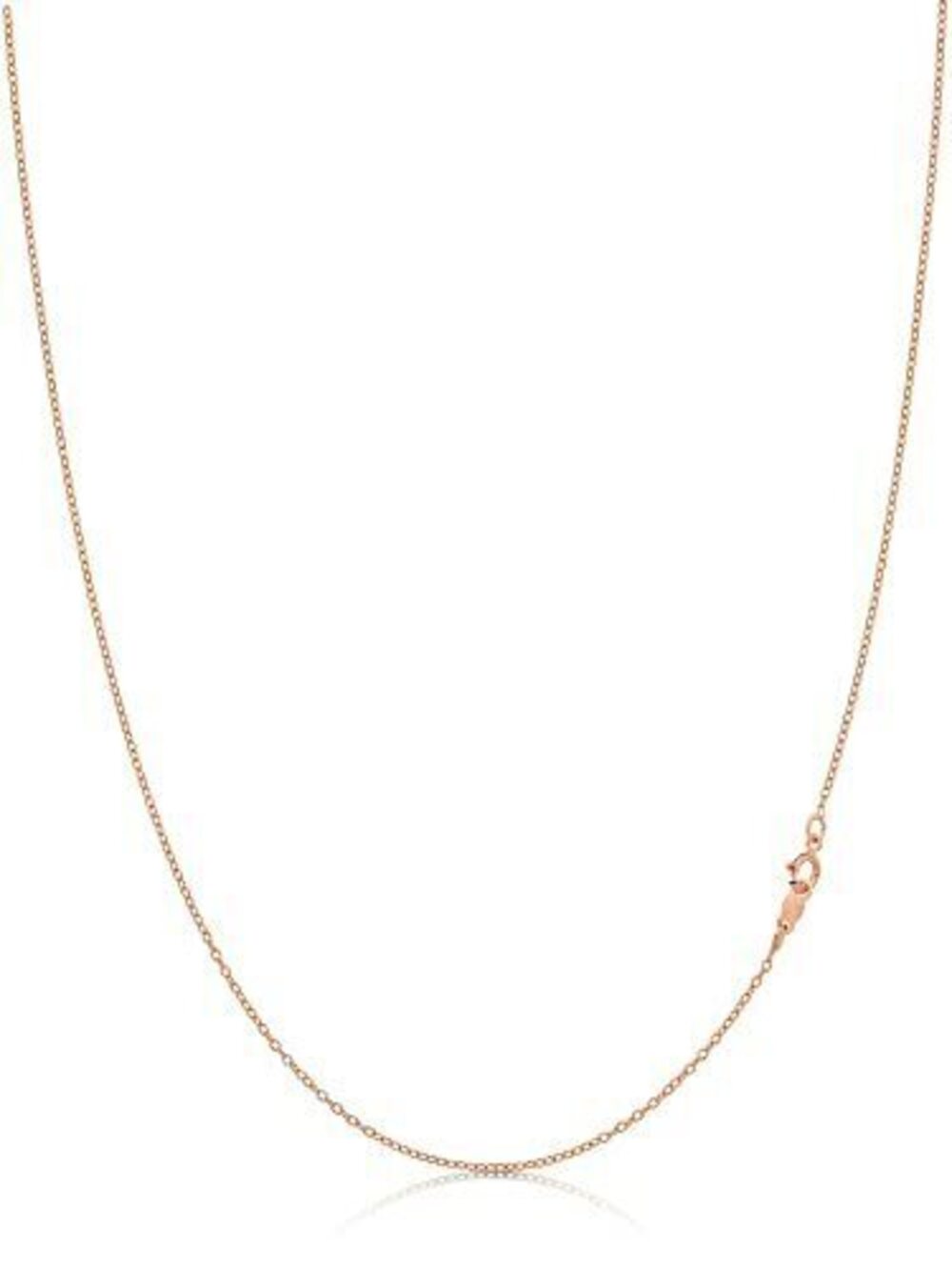 5639 1mm 925 Sterling Silver Necklace | 16-36 inch long Silver 18k Gold